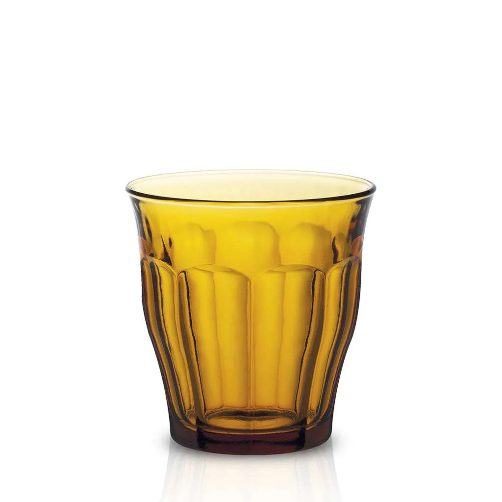 Amber Glass Tumbler - Set of 6